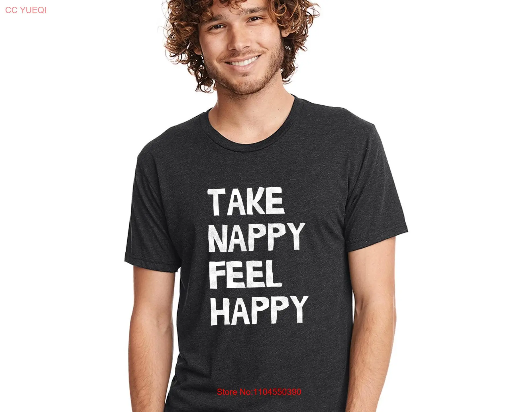 تي شيرت Love Nap للجنسين Take Nappy Feel Happy تي شيرت هدية عيد الأم بأكمام طويلة أو قصيرة