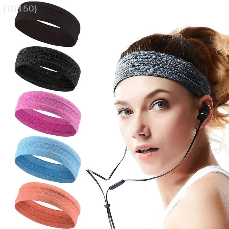 

【N】Широкая повязка на голову унисекс для занятий спортом и фитнесом | Впитывающая пот дышащая повязка для волос для бега, йоги, езды на велосипеде, тренажерного зала