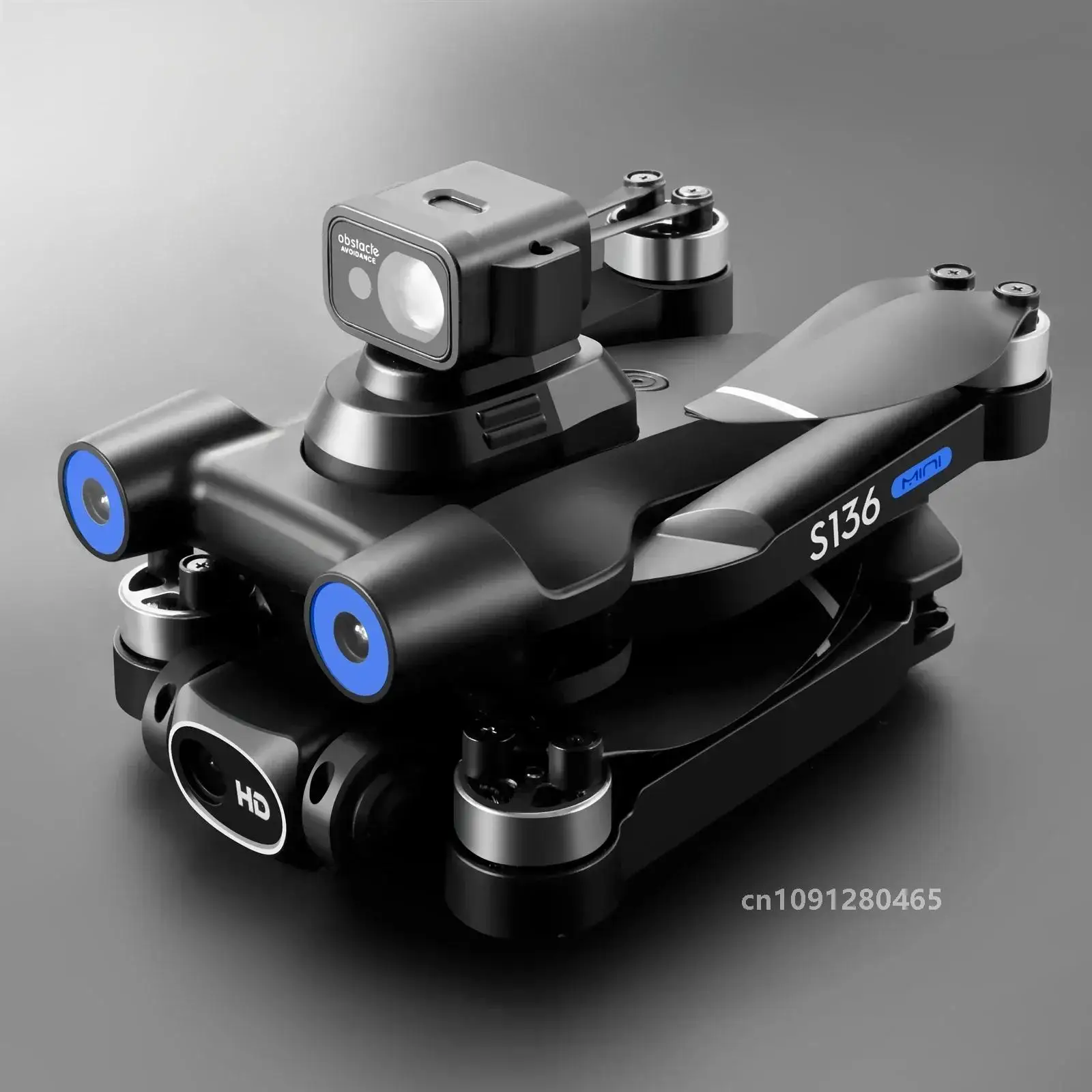 Drone RC GPS S136 Max, caméra HD 4K pour touristes, photographie professionnelle, évitement d'obstacles, hélicoptère sans balais, quadrirotor pliable