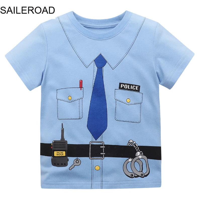 SAILEROAD Summer T Shirt Cotton Short Sleeve Cartoon Ocean Whale T-Shirts Kids Tee Girls Tops Boys Children Clothes