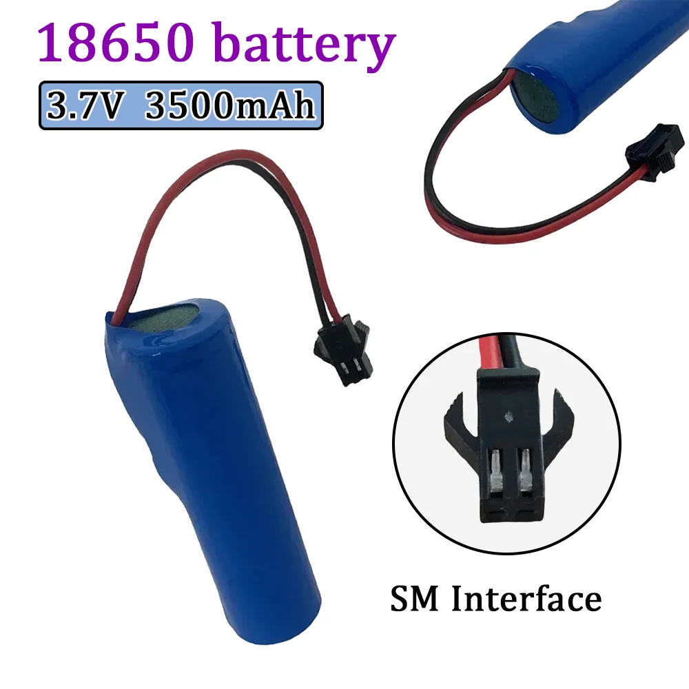 3.7V 3500mAh 1S Li-ion Battery pack  For Toys Car SM-2P Plug Boat Car Water soft Gun Battery Parts 1s1p lithium battery pack
