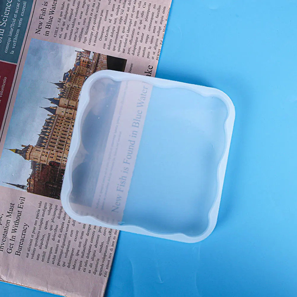 

4Pcs Cup Mat Molds Square Coaster Silicone DIY Craft Rhombus Edges NonStick HomeDecor Jewelry Accessories