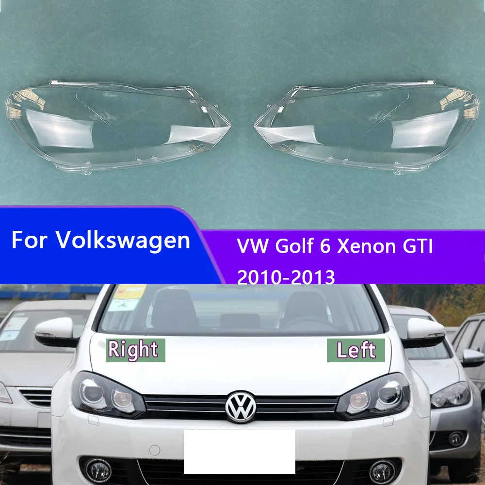

Для Volkswagen VW Golf 6 ксенон GTI 2010-2013 крышка передней фары прозрачный корпус фары абажур линза из плексигласа