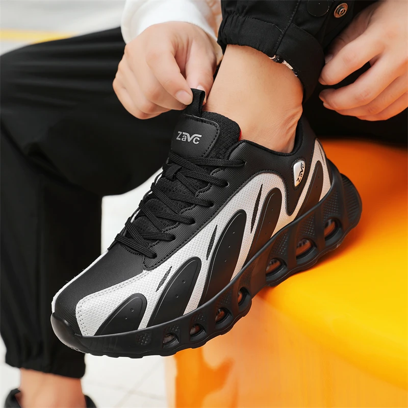 Men's Air Cushion Casual Sports Shoes Breathable Running Shoes for Men Gym Workout Training Walking Comfortable Shock Absorption