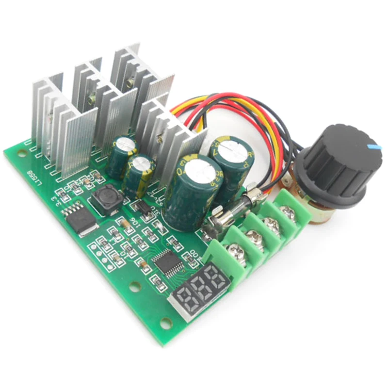 조정 가능한 LED 디지털 모터 속도 조절기, PWM DC 모터 속도 제어기, 모터 속도 제어 거너, DC 6-60V, 30A, 12V, 24V, 36V