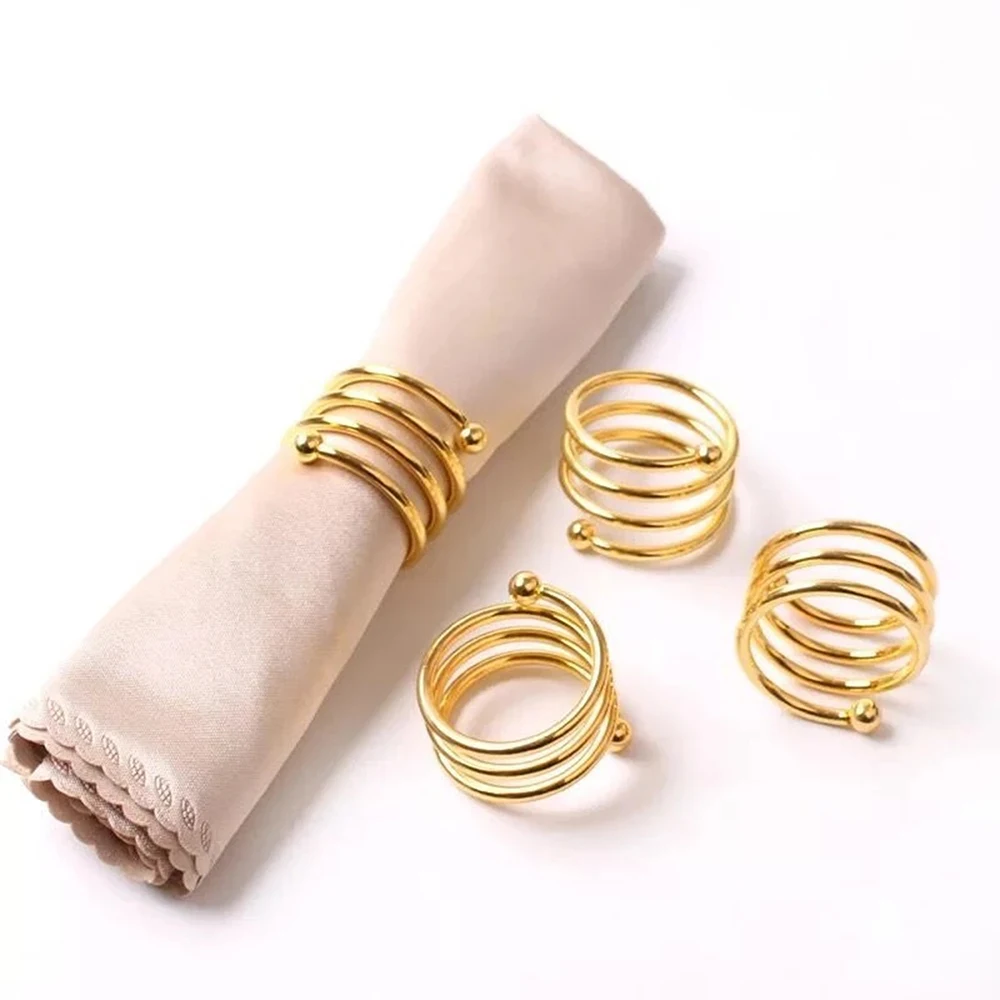 

3 Pieces Alloy Napkin Rings with Hollow Flower Napkin Holder Adornment Exquisite Napkins Rings Set Rhinestone Thanksgiving