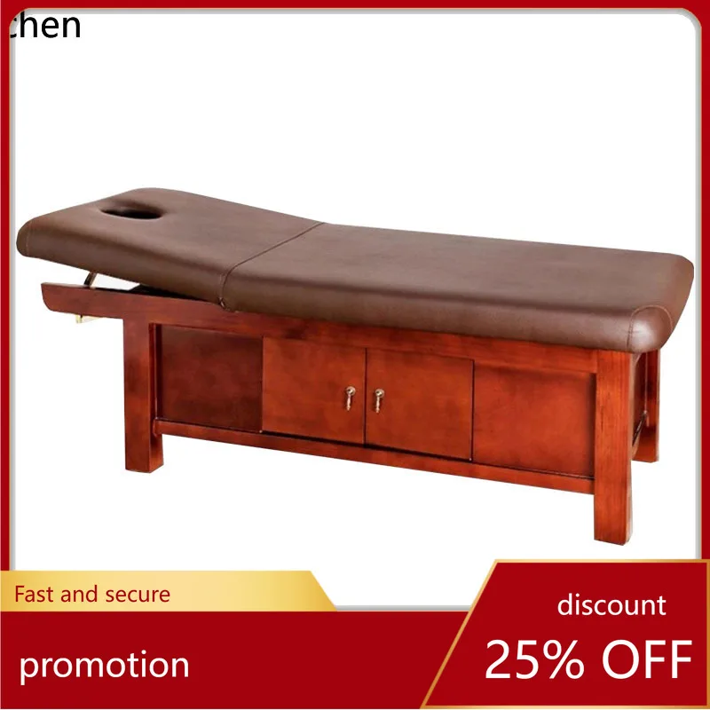 CZ  Solid Wood Massage Bed for Acupressure, SPA Therapy Bed, Beauty Salon Special Use, Home Ear Cleaning