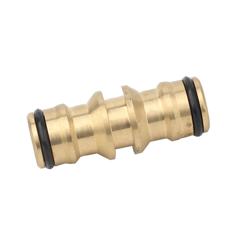 2 Way Hose Connector Repair Replacement Water Pipe Accessories Brass Car Wash Extension Garden Irrigation Joiner Quick Joint
