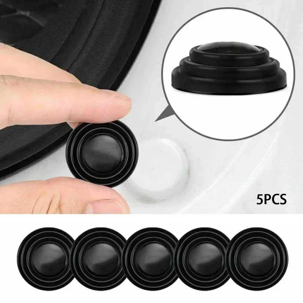 5x Cars Door Shock Stickers Universal Auto Soundproof Buffer Pad Pier Anti-collision Silicone Trunk Insulation Auto Crash Pad