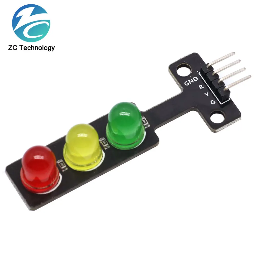 Mini 5V Traffic Light LED Display Module for Arduino Red Yellow Green 5mm LED RGB -Traffic Light for Traffic Light System Model