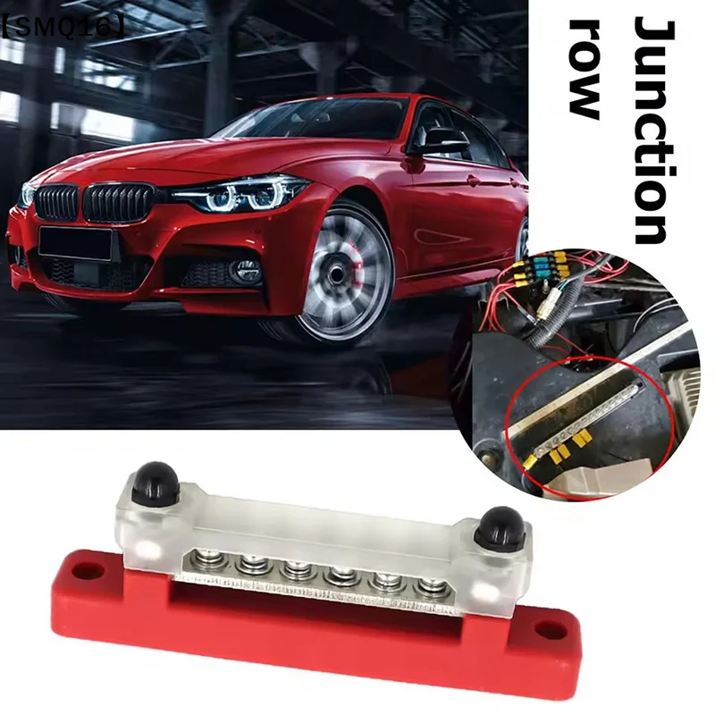 1/2Pcs Bus Bar Battery Power Distribution Block 12V M6 Stud Positive Negative Bus Bar For Truck Boat Car Camper【SMQ】