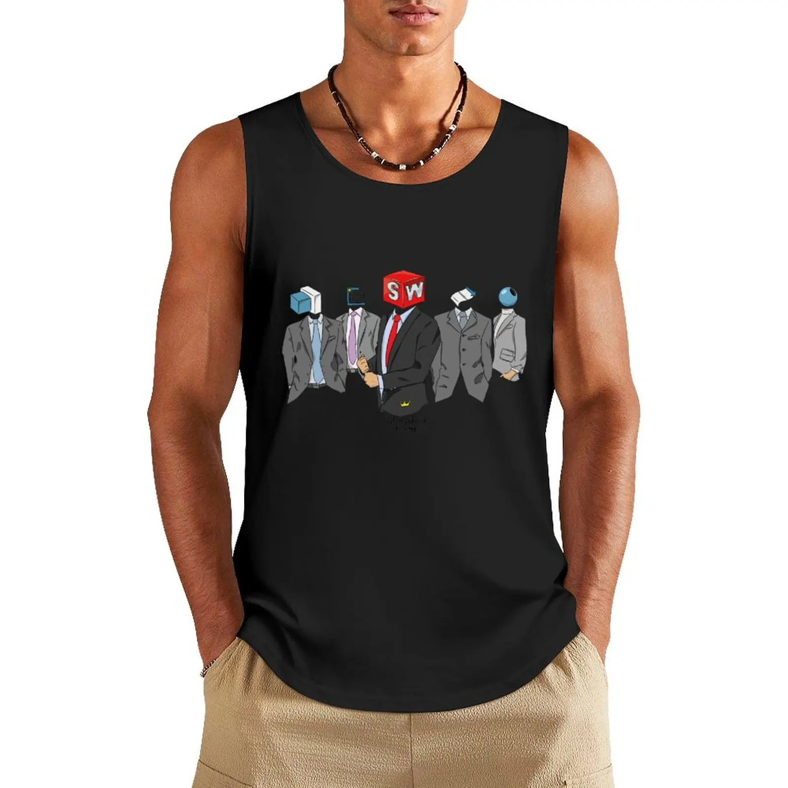 

SolidWorks Team Tank Top summer 2025 singlets for men gym clothing men