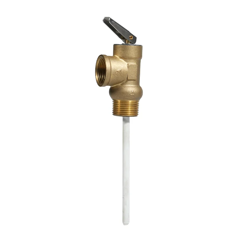 Popular in China Water Heater Safety Extended Shank Brass Safety  Temperature and Pressure Relief Valve