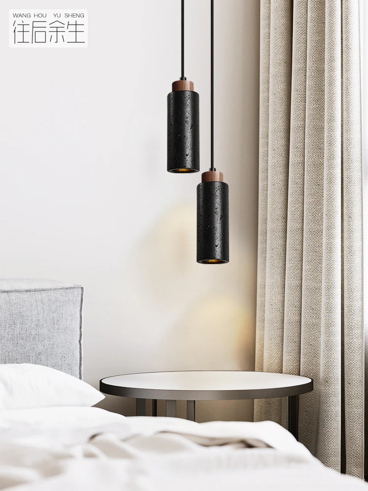 Black hole stone bedside chandelier modern simple creative room Nordic fashion art minimalist design dining room bedroom