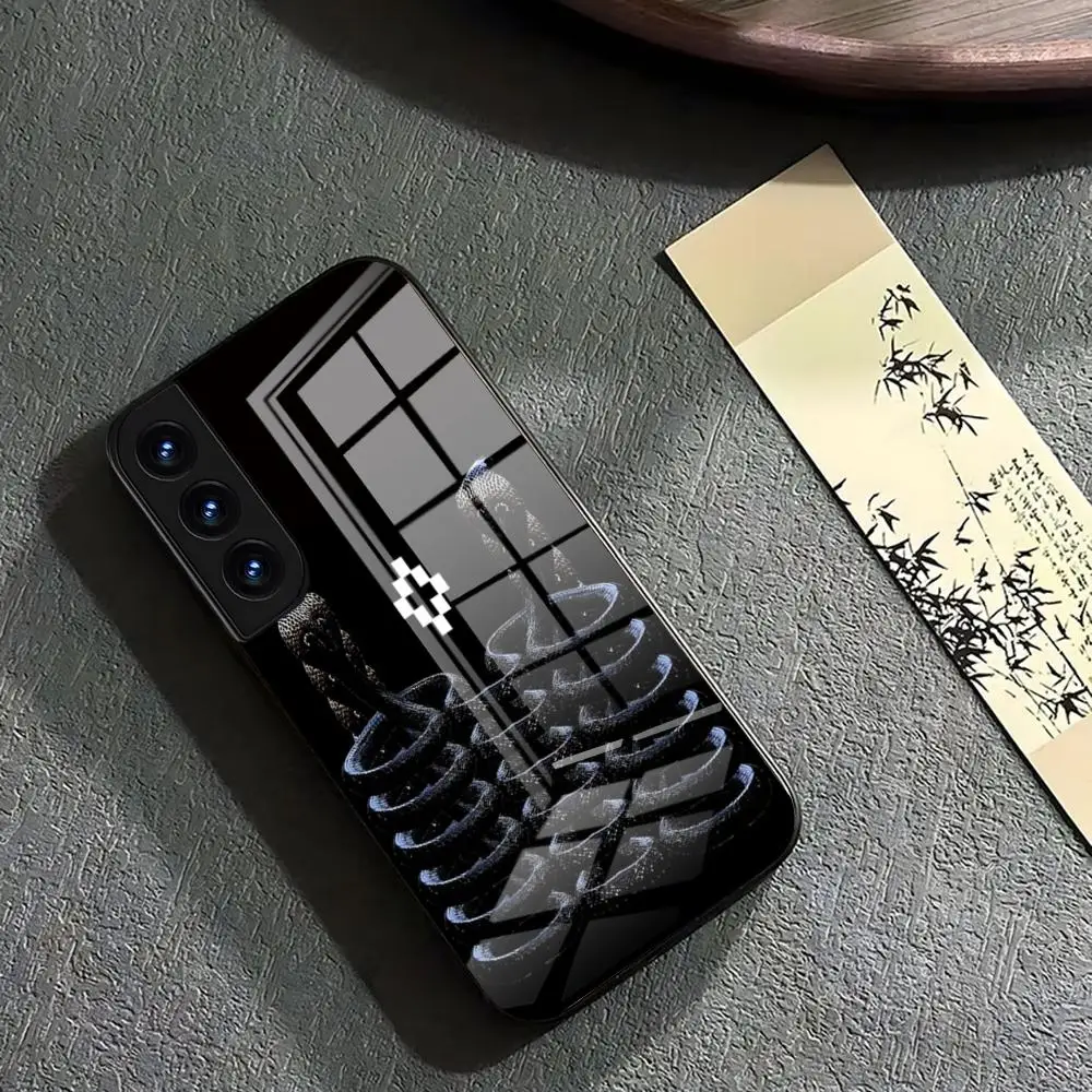 Чехол для телефона Marcelo-Burlons-Art-Wings для Samsung s 24 ultra plus 23 22 21 20 a 34 54 53 note20 m 54, новый стеклянный чехол 2024