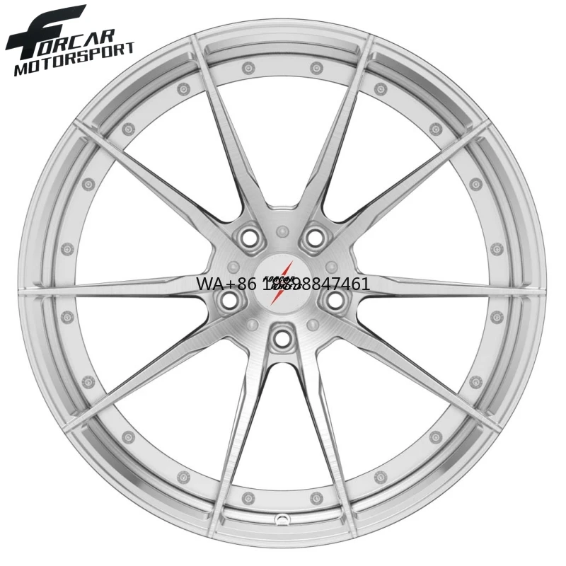 

Forcar Full Silver 2-Piece Design Aftermarket Design Factory Direct Selling Gloss Silver 18*8.0 Inch 5*114.3 New Forged Wheels