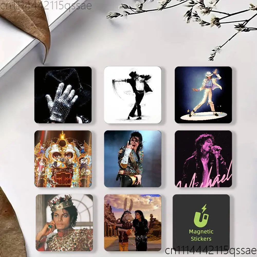 Thriller M-Michael Jackson Fridge Magnet Personalized Magnetic Durable Plastic Square Picture Surface Fridge Magnets