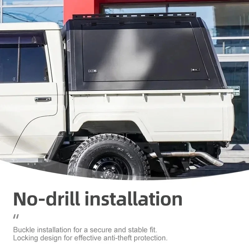 High Quality Manganese Steel Fully Enclosed 3 Door Pickup High Canopy