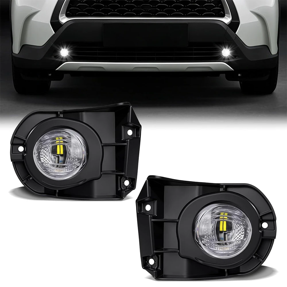 

LED Fog Lights for Toyota Corolla Cross 2020 2021 2022 2023 2024 Front Bumper Driving Fog Lamp Assembly with Switch and Wiring