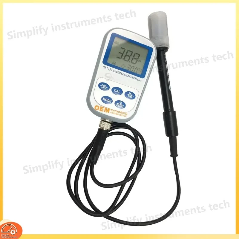 SX713 Portable Multi Parameter Water Quality Analyzer Conductivity TDS Temperature Meter 0-19.99S/cm 0-100g/L 0-50C Digital