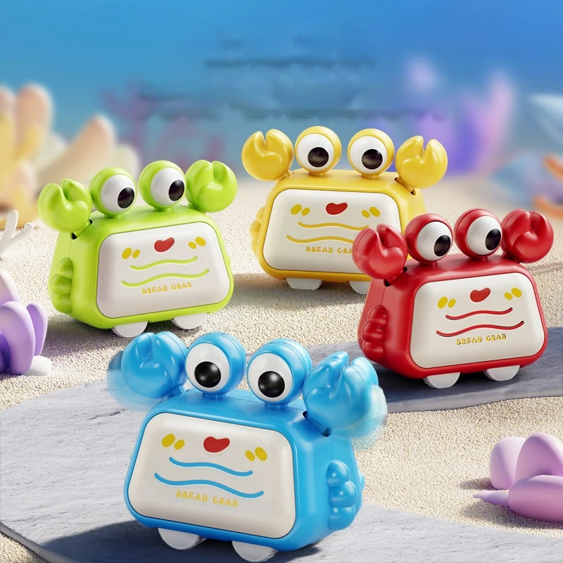 Doppia forza che cammina granchio strisciante Giocattoli sensoriali per bambini Apprendimento infantile Sviluppo strisciante Tempo interattivo della pancia per bambini