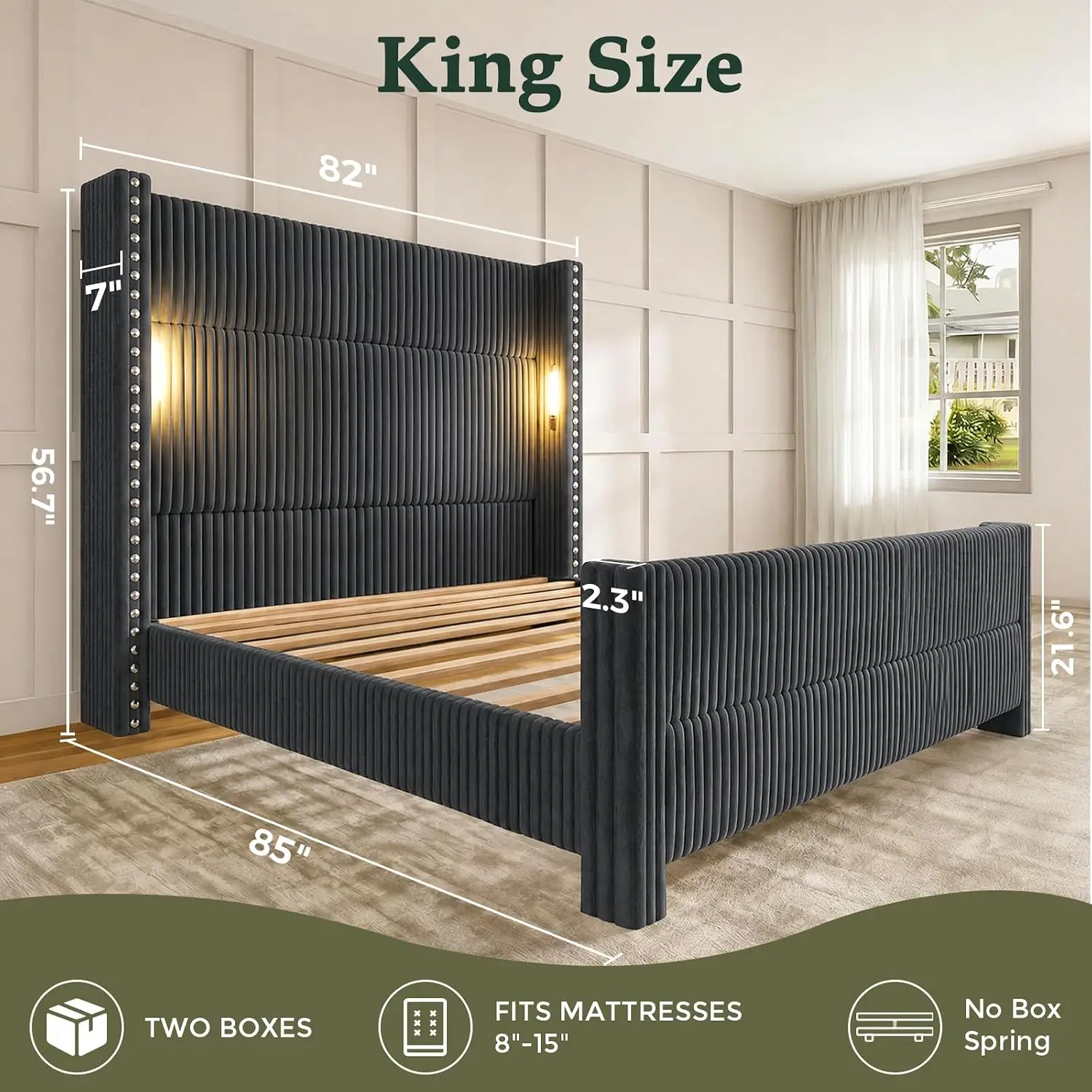 King Bed Frame 56.7