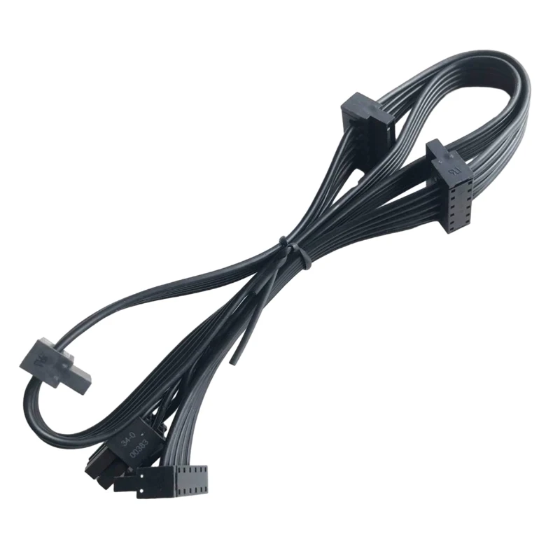 6Pin to 4 SATA Angled for Corsair Type 3 & Type 4 Power Supply, SSD HDD Power Cable for RMi RMx RMe AXi HX HXi RM CSM CXM TXM SF