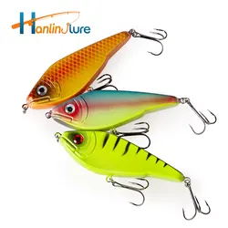 Hanlin Slow Sinking 12cm 52g Glider Jerkbait Wobblers for Big Game Fishing Pike Musky Fishing Lures Buster Artificial Bait