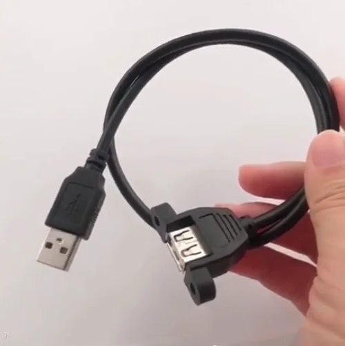 USB Male To Female Data Extension Cable with Screw Holes And Ears Used To Fix the Industrial Computer Box Line 0.5/1/3/5 m