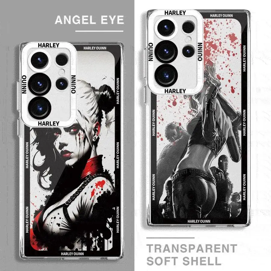 Villain H-Harley Quinn Phone Case for Samsung Galaxy Note10Plus 20 20Ultra S23 24 Ultra S22 S20 FE S21 Plus 5G S22Ultra Matte