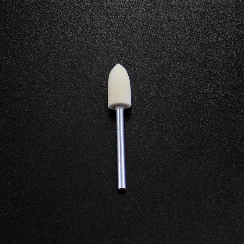 Wool fine grinding head, conical soft hair, DIY mirror polishing, head handle diameter 3mm, head diameter 4mm5mm, 6mm, 8mm, 10mm