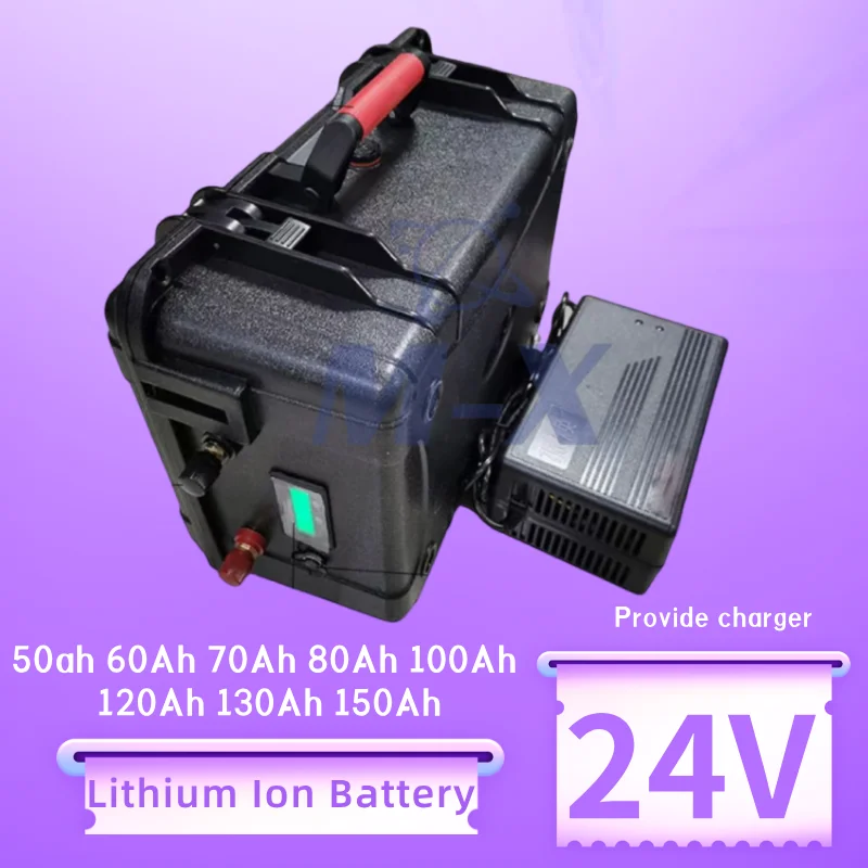 

24V 50ah 60Ah 70Ah 80Ah 100Ah 120Ah 130Ah 150Ah Литий-ионный аккумулятор BMS 7S для лодки, подруливающего устройства, гребного винта, солнечного инвертора