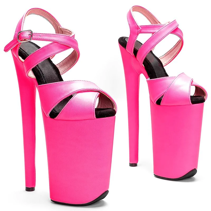 

Wome Fashion 23CM/9inches PU Upper Platform Sexy High Heels Sandals Pole Dance Shoes 014