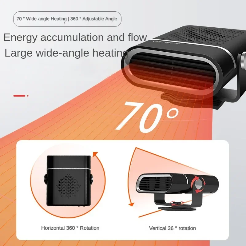 Car Heater Fan 12V/24V 200W Car Heater Electric Cooling Heating Auto Windshield Defroster Defogging Demister Car Anti-Fog Heater