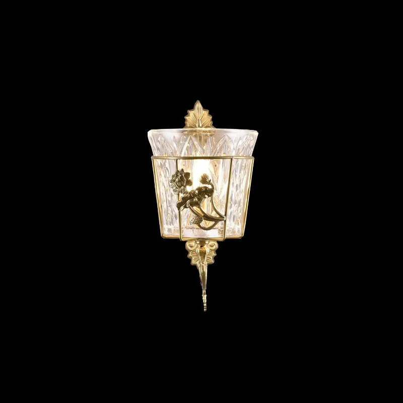 style retro wall  All copper French staircase aisle decorative  Glass bedroom bedside  Living room ambient lamp
