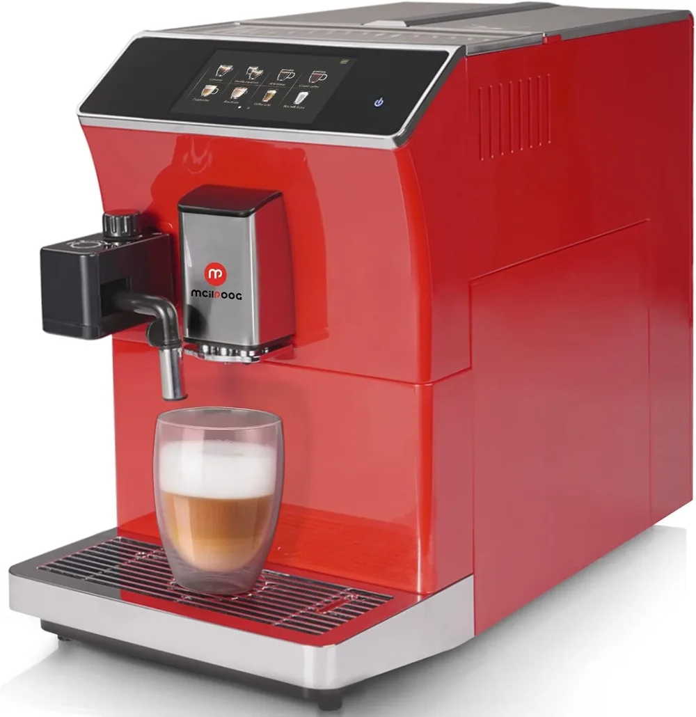 Super Automatic Espresso Coffee Machine,Fully Automatic Espresso Machine With Grinder, Easy To Use Touch Screen Coffee Maker