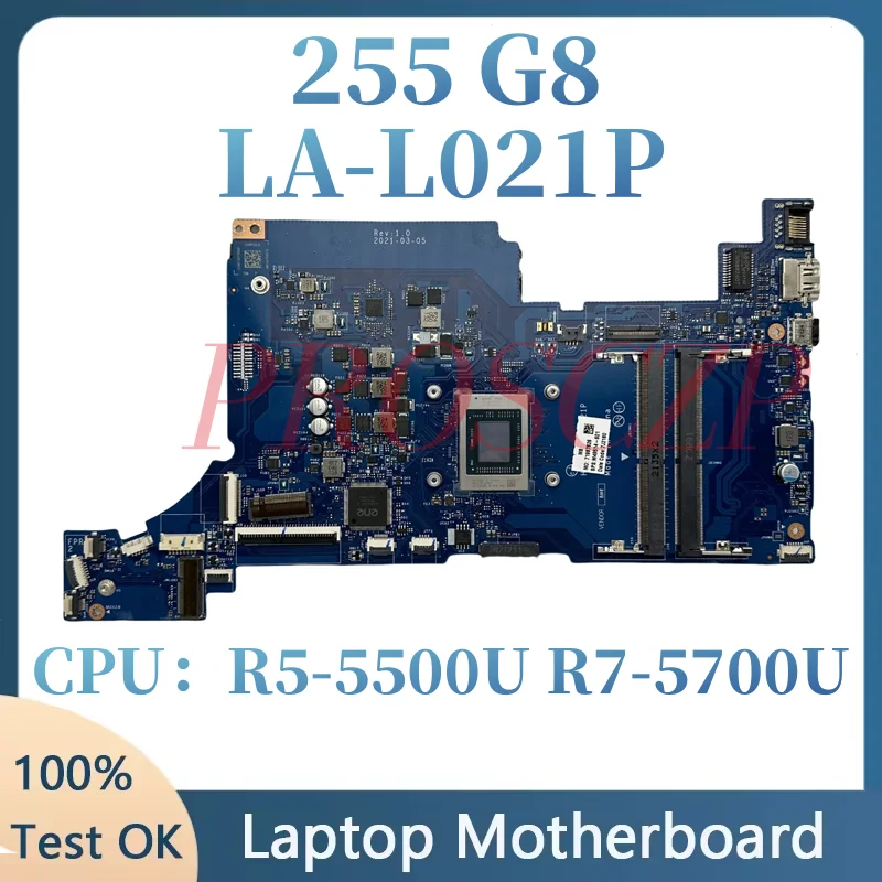 

LA-L021P motherboard for HP 255 G8 laptop with CPU: R5-5500U R7-5700U M49514-601 M49514-001 100% test ok shipping