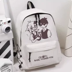 OMORI Anime Cartable Sac à dos, Sac initié à grande capacité, Cosplay, Étudiant, Adolescent, Cadeau, B1271