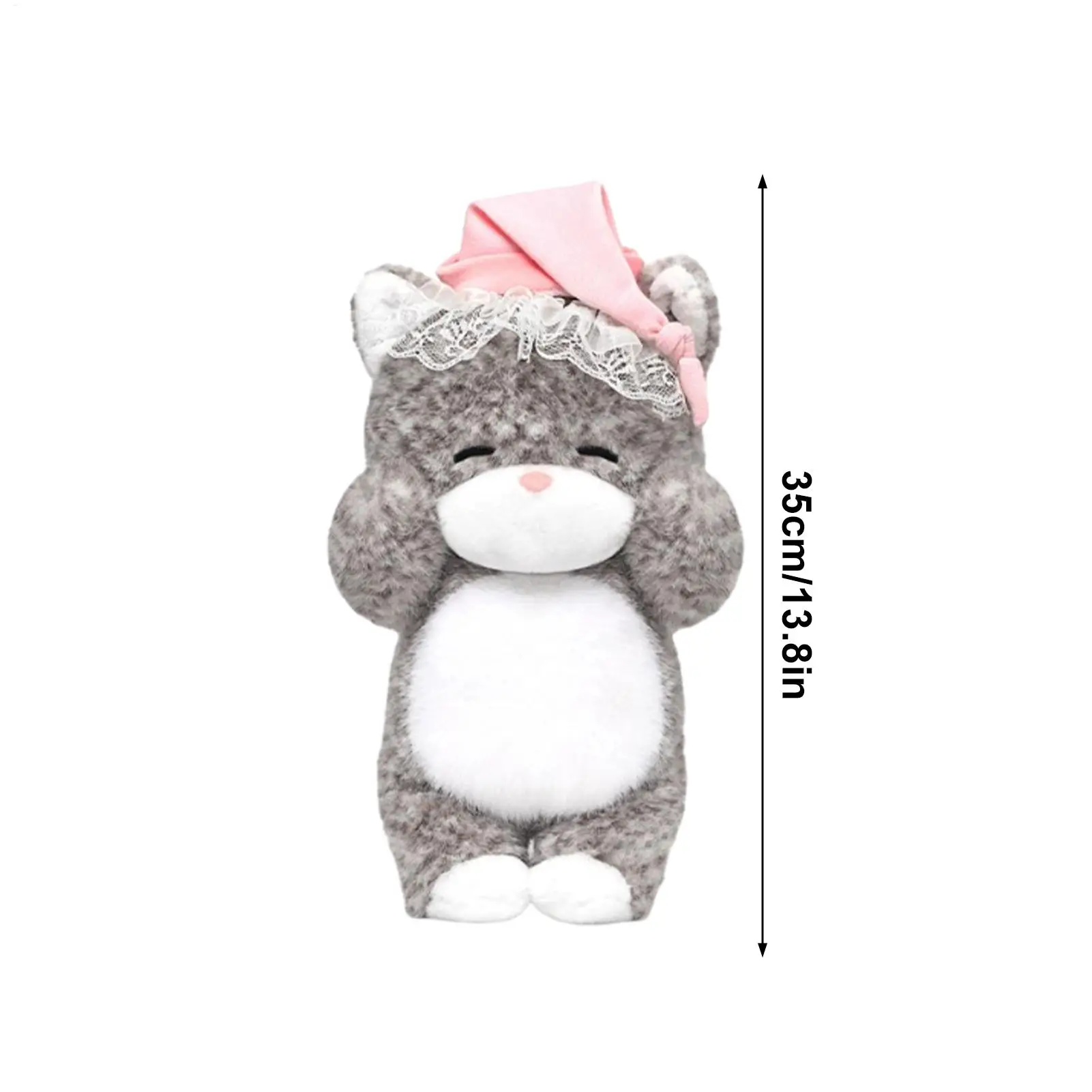 القطيفة 13.8 بوصة لينة لطيف نعسان لعبة القط للأطفال غرفة المعيشة غرفة نوم أريكة سرير كرسي السرير مكتب المنزل سيارة الديكور الاطفال #6