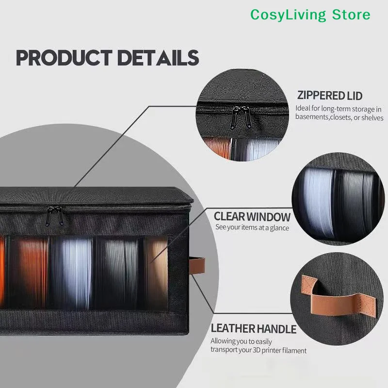 [CL]3D Printer Filament Storage Containers Holder Rack Filament Storage Box 3D Printing Accessories For Home Office Workshop[CL]