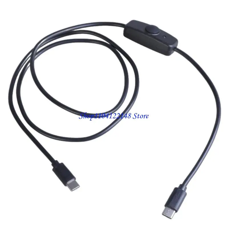 P9FA USB C Male to Male Switching Control Cable 20W Fast Charging Extension Wire Line
