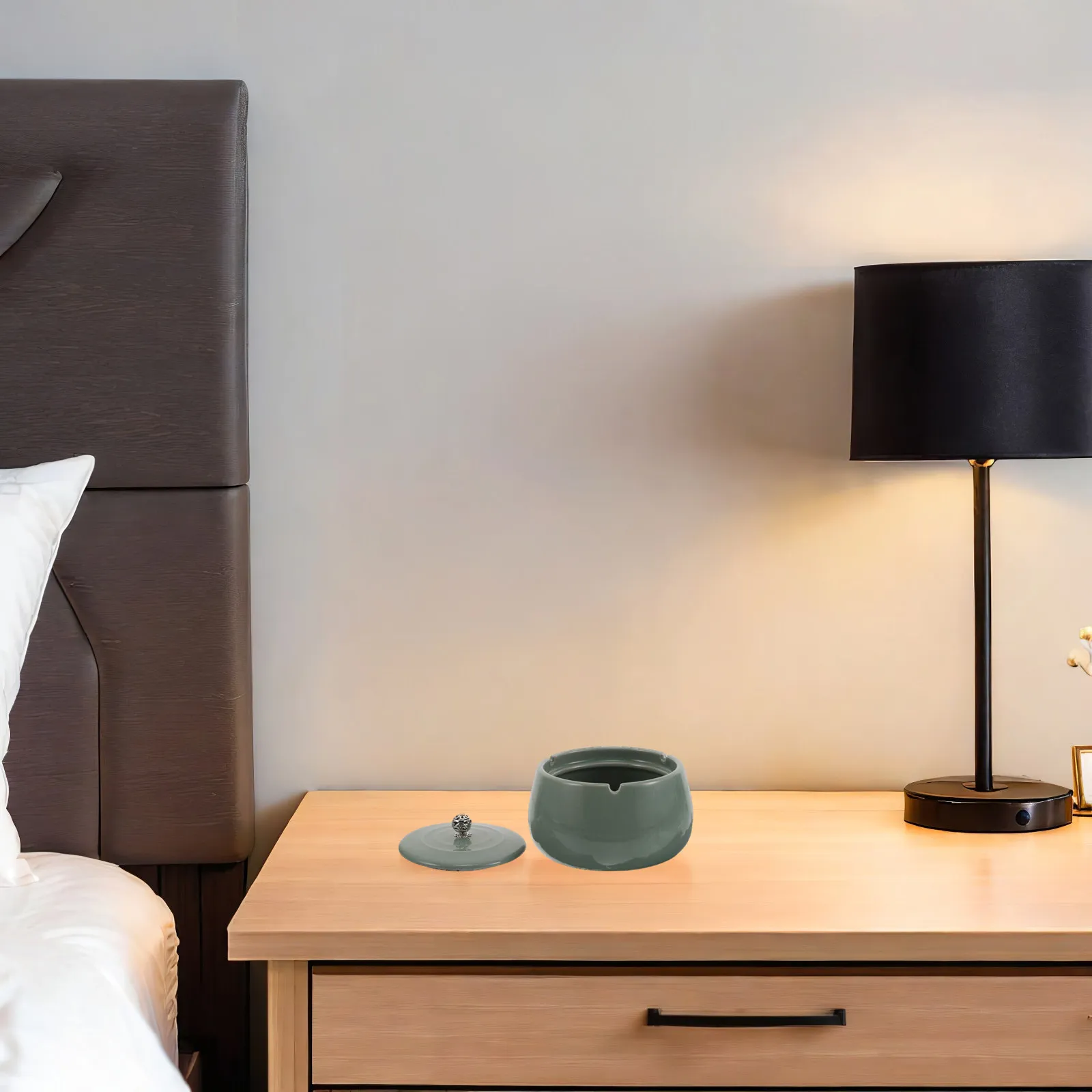 

Керамическая пепельница с крышкой, китайская пепельница для сигарет, для курильщиков, для использования на улице