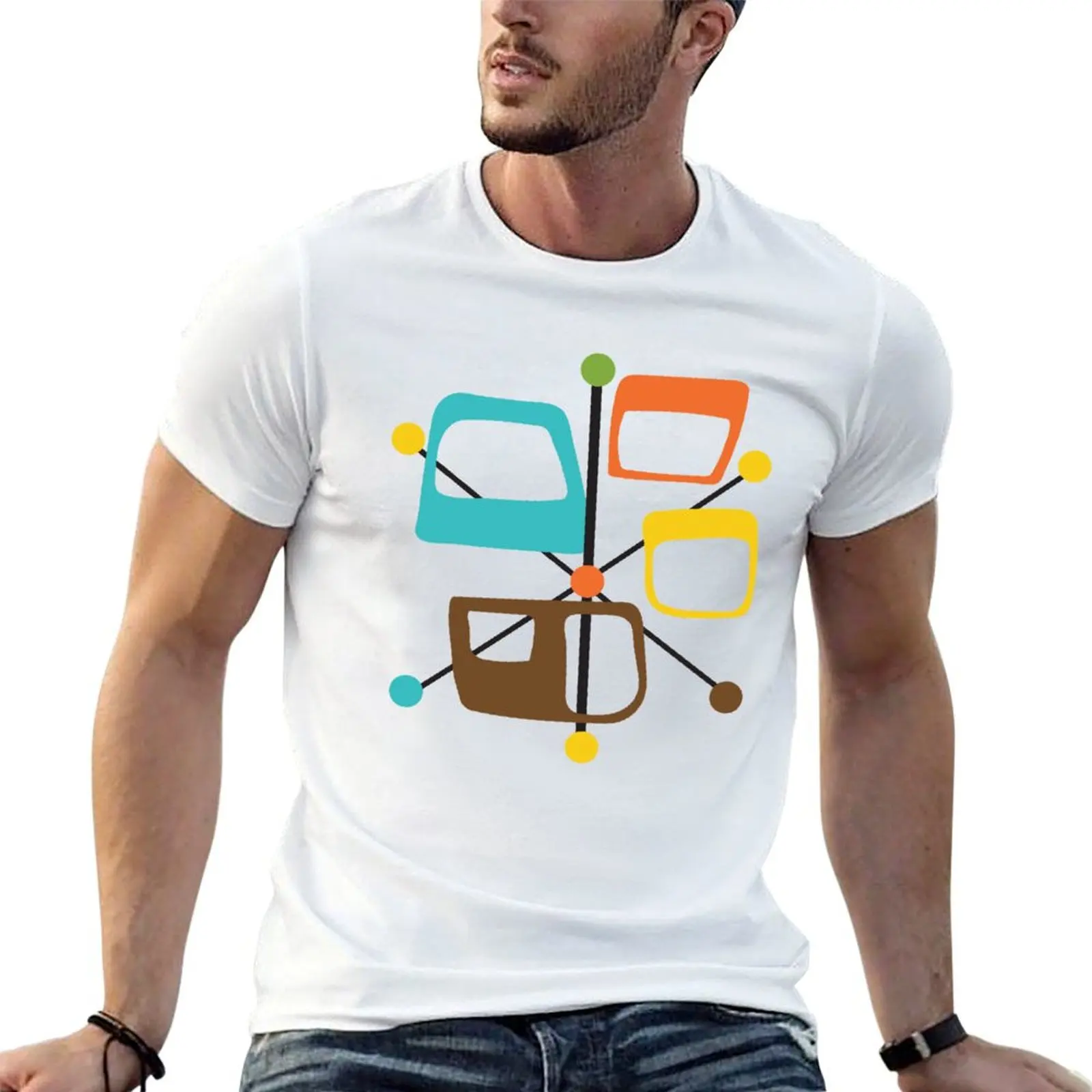 

for Retro for Century graphic t Geometric t Mid tees Modern shirts Swanky T-Shirt graphic man man shirts Star