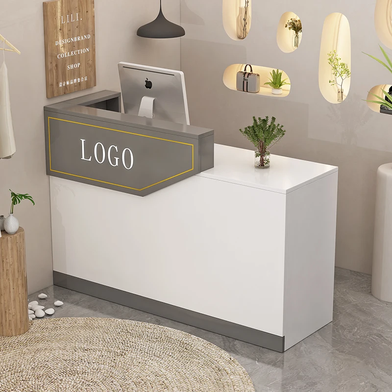 

White Beauty Reception Desk Small Drawer Reception Desks Simple Clinic Information Mostrador Recepcion Commercial Furniture