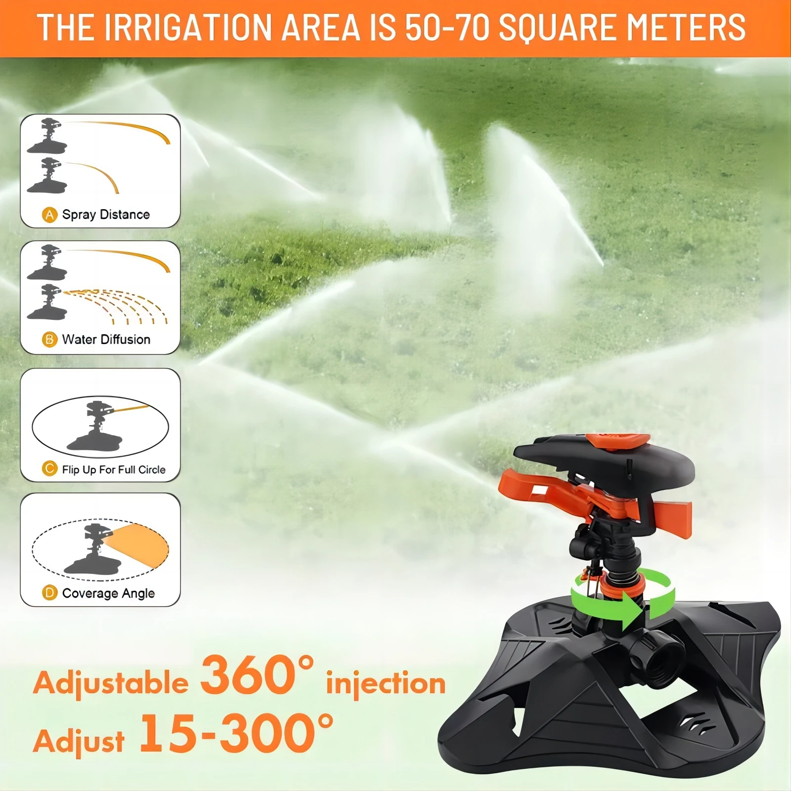 

Automatic Garden Lawn Water Sprinklers 360 Degree Rotating Yard Lawn Forest Irrigation System Irrigation Supplies Lawn Nozzle