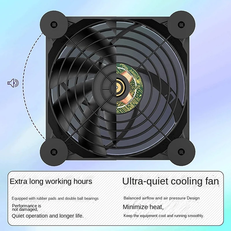 Computer PC Case Fan USB Powered 5V Silent Chassis Cooler For Router Cooling Screws Protective Net