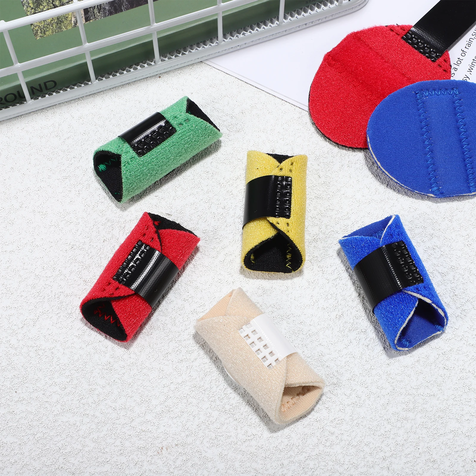 

10pcs Splints Thumb Splint Braces Adjustable Support Stabilizer Metal Plate Fixation Band Wrap Protector Finger Support Belt