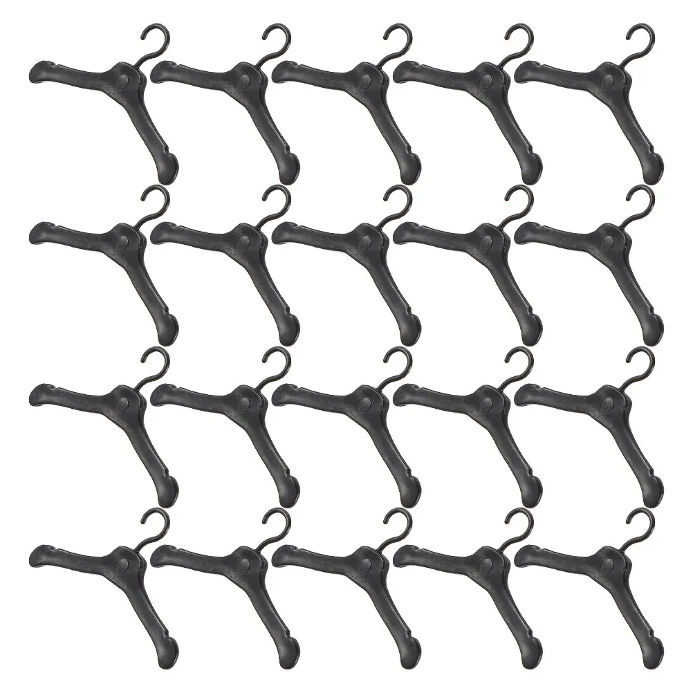 

150Pcs Mini Hangers Plastic Closet Organizers Pretend Play Clothing Holders Wardrobe Accessories Dollhouse Outfit Rack