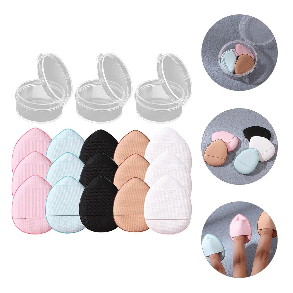 15 Uds rubor mujeres maquillaje Puff pequeño duradero poliuretano hidrofílico suelto Miss Base Facial