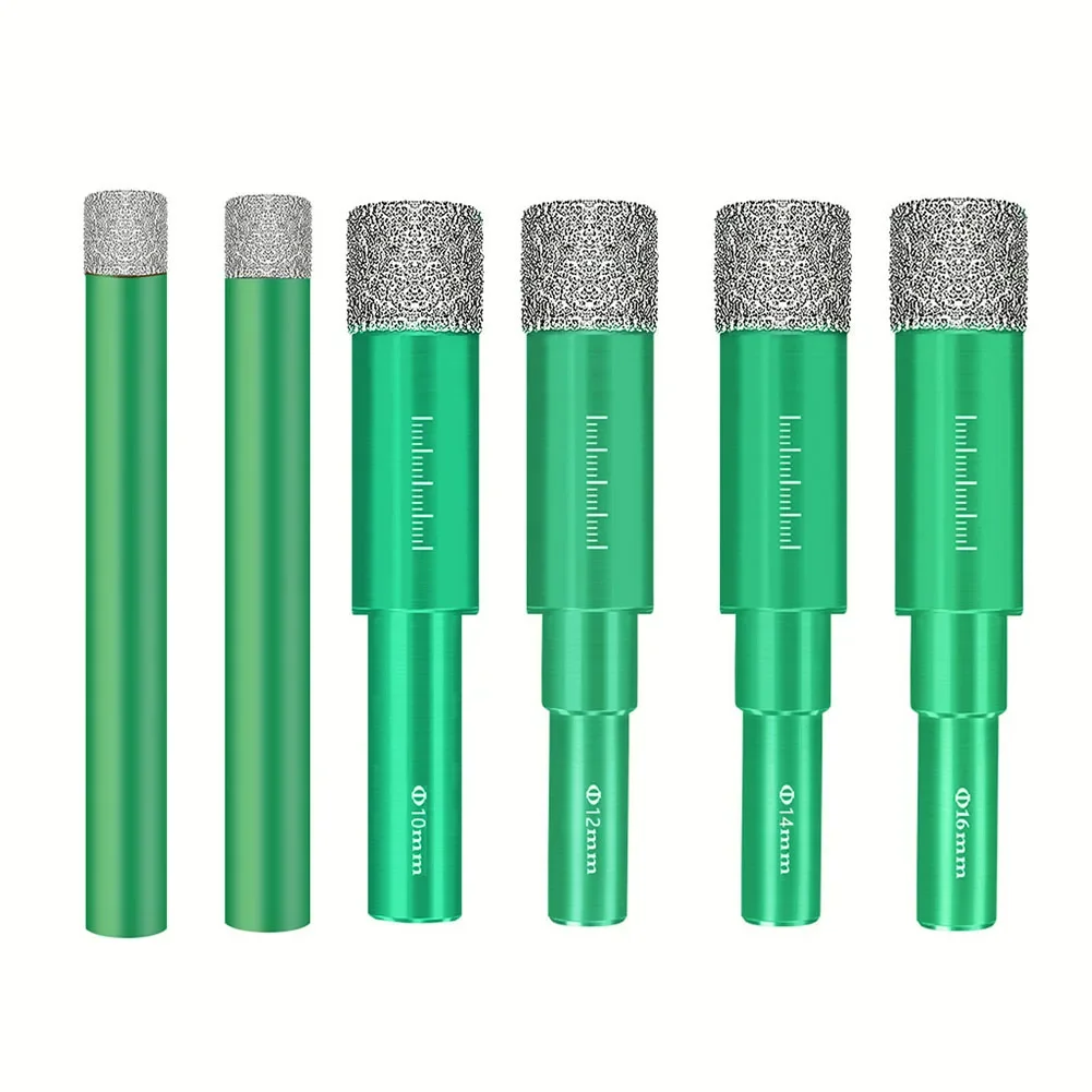 

Diamond Coated Dry Drilling Bits 6-16mm Round Shank Porcelain Glass &Ceramic Marble Granite Tile Hole Opener Drilling Cutter